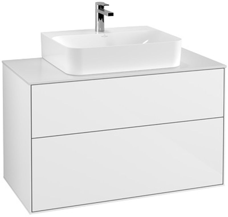 Villeroy & Boch Finion szekrény 100x50.1x60.3 cm mosdókagyló alá akasztható fehér F10100GF