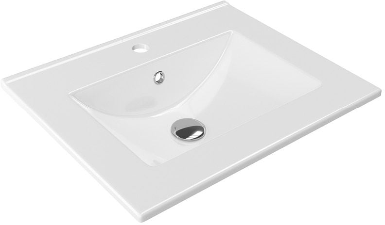 Excellent As mosdótál 61x46.5 cm négyszögletes beépíthető-süllyesztett fehér CEEX.3617.600.WH