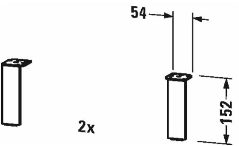 Duravit Brioso lábak BR979301818