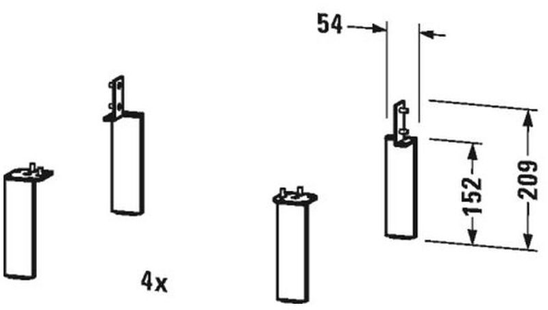 Duravit Brioso lábak BR979401818