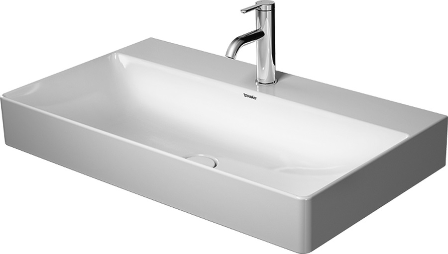 Duravit DuraSquare mosdótál 80x47 cm négyszögletes beépíthető fehér 2353800041