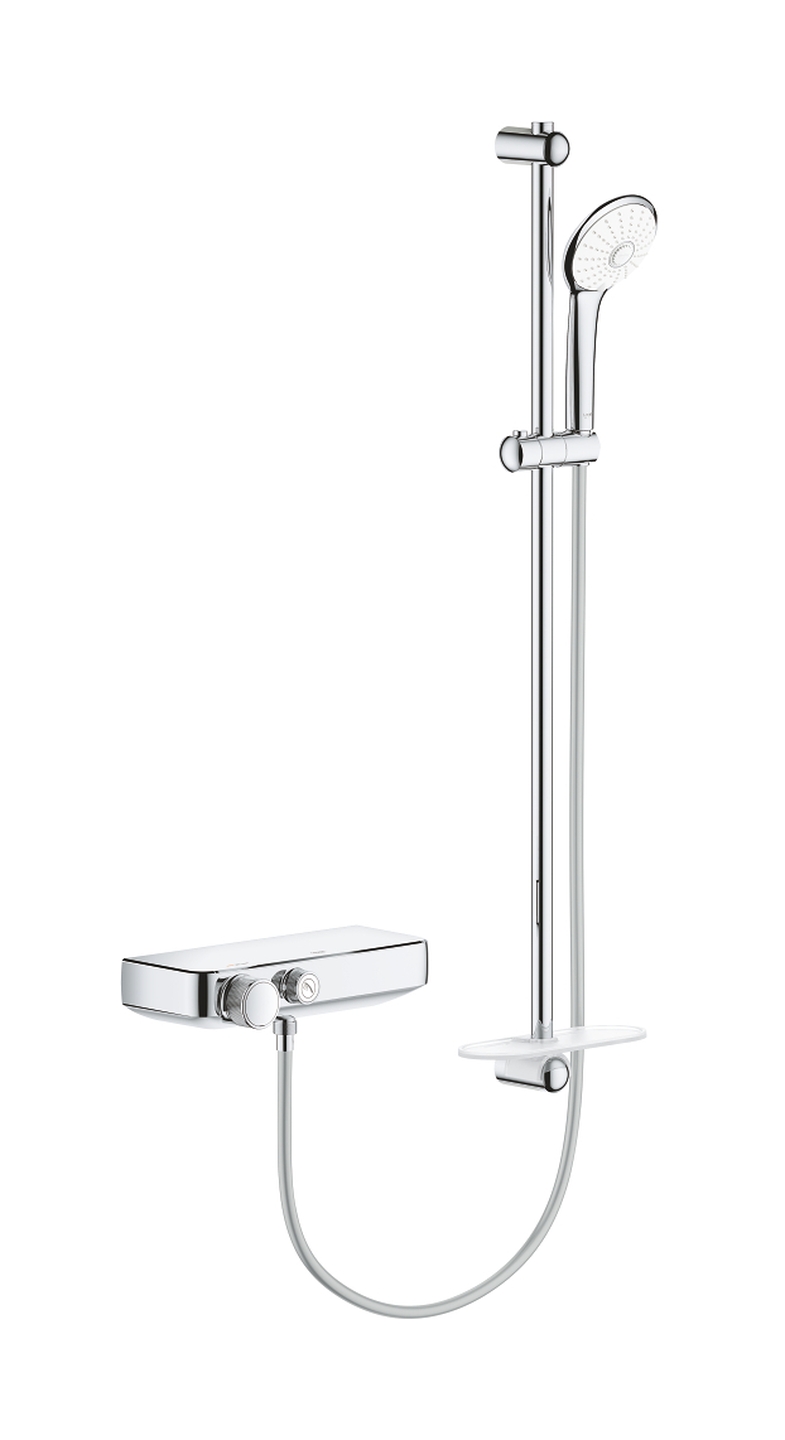 Grohe Grohtherm SmartControl zuhany készlet fal termosztáttal StarLight Chrome 34721000