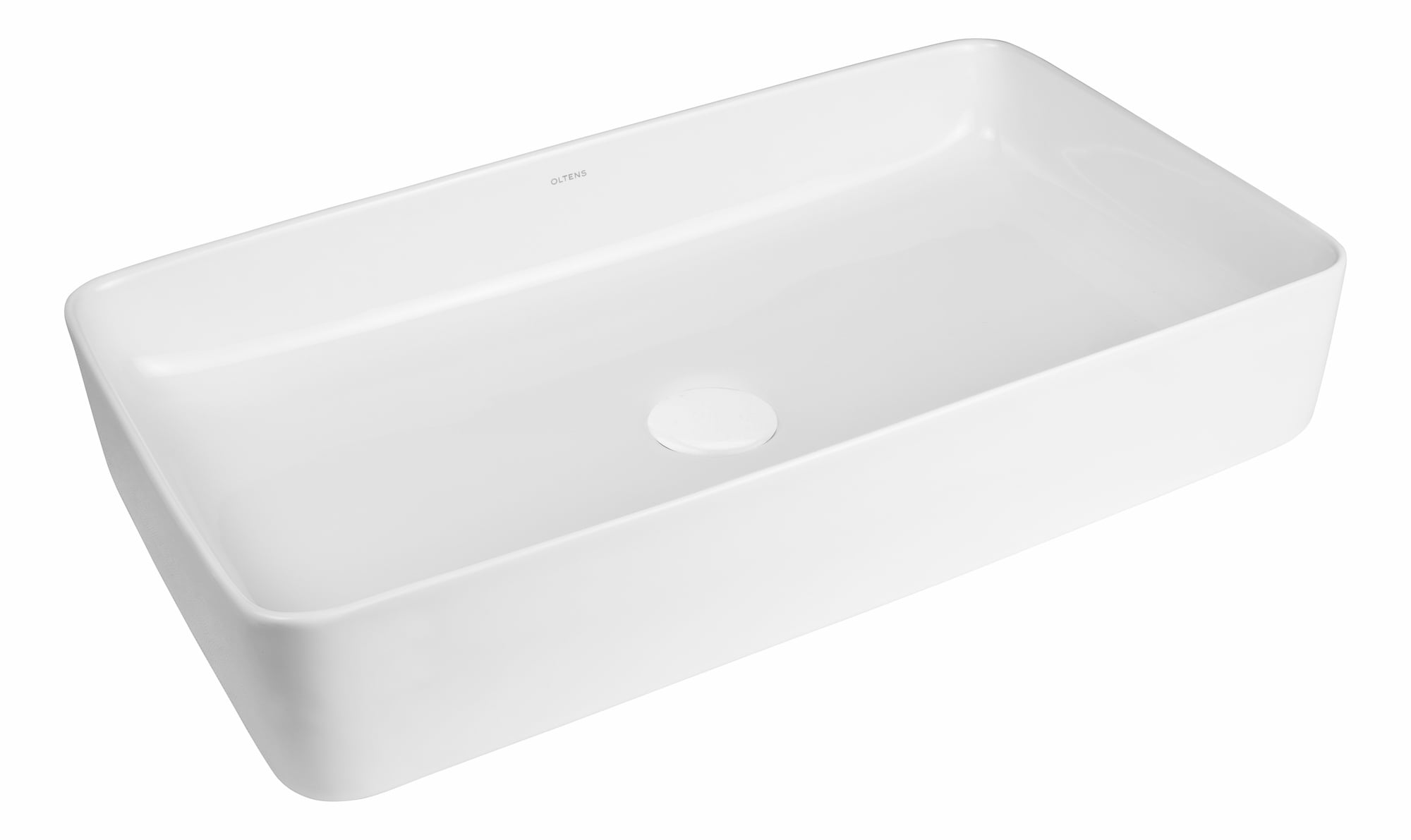 Oltens Solberg mosdótál 62x41.5 cm négyszögletes mosdótálak fehér fényes 40318000