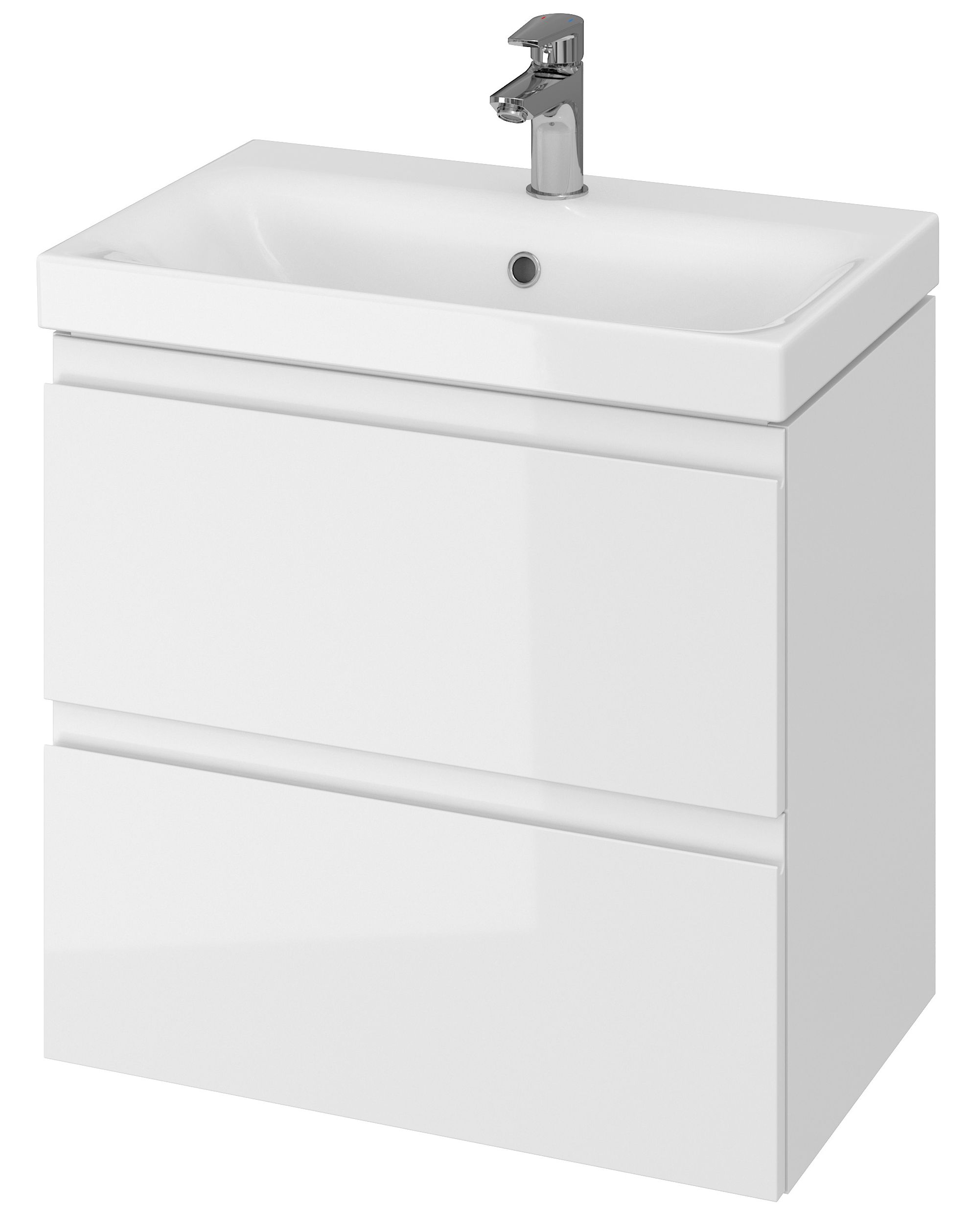 Cersanit Moduo szekrény 59.5x37.5x57 cm mosdókagyló alá akasztható fehér S929-004