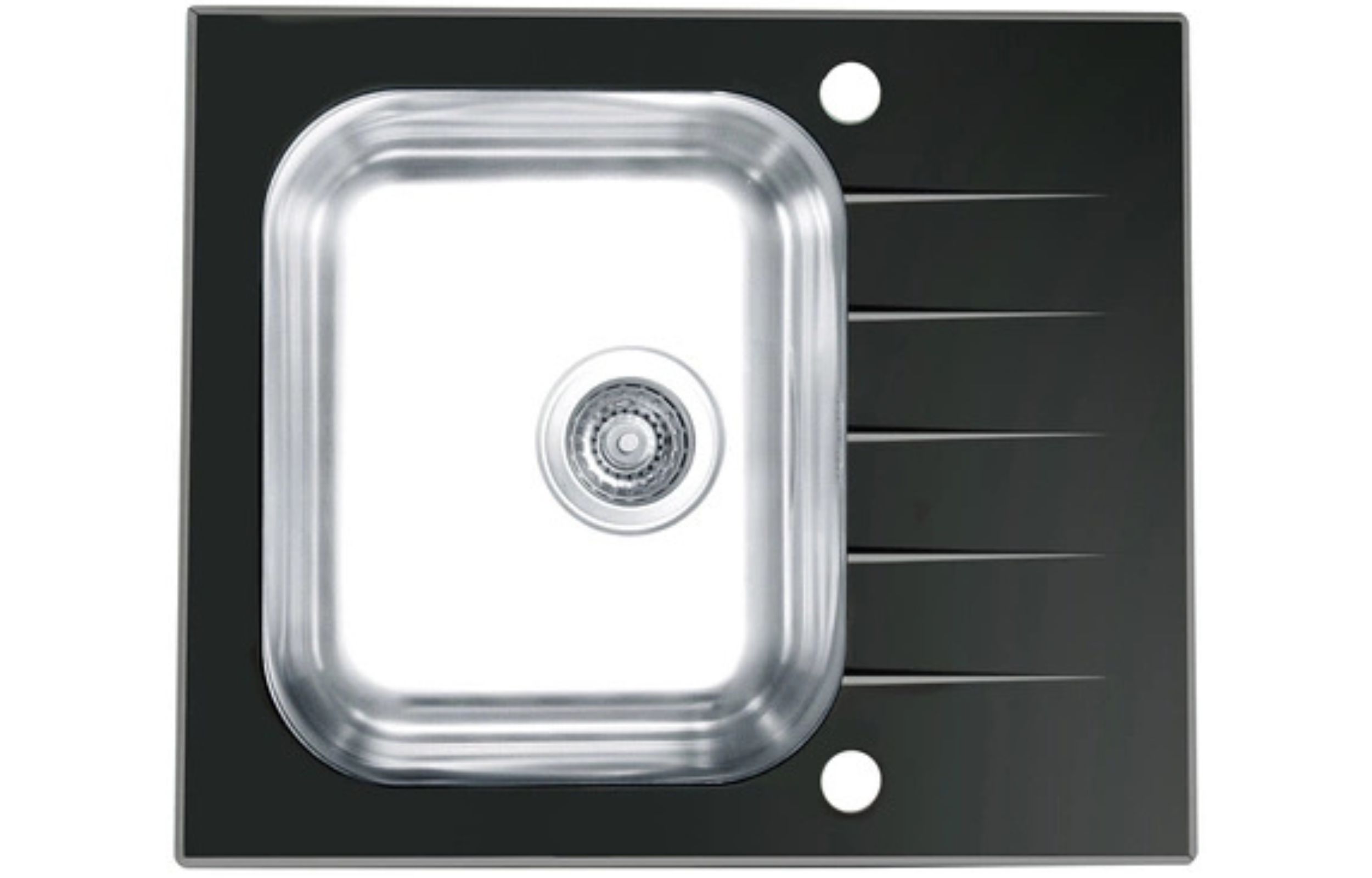 Alveus Vitro üveg és acél mosogató 60x50 cm acél 1114557