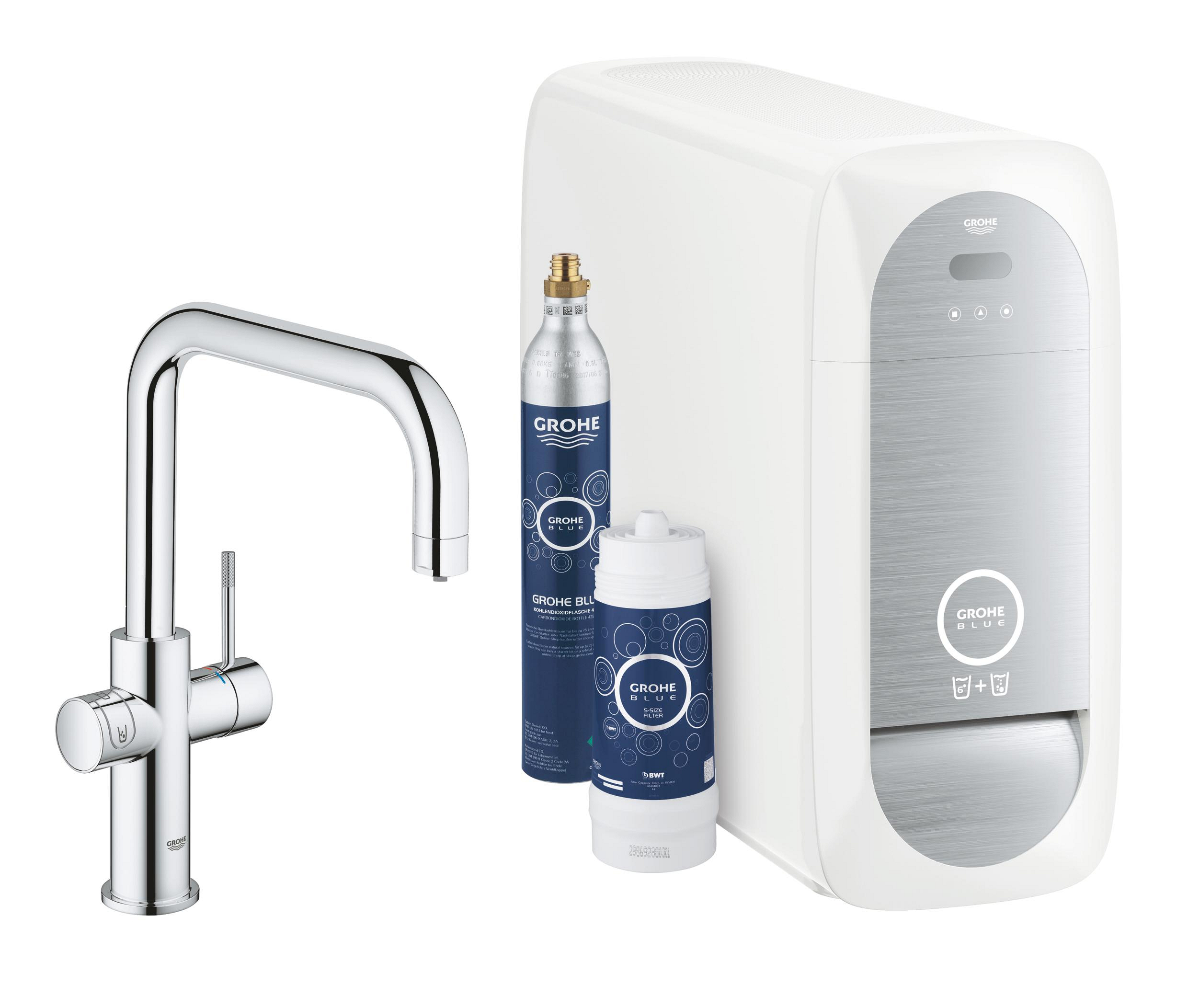 Grohe Blue kezdőkészlet konyhai csapteleppel álló króm 31456001