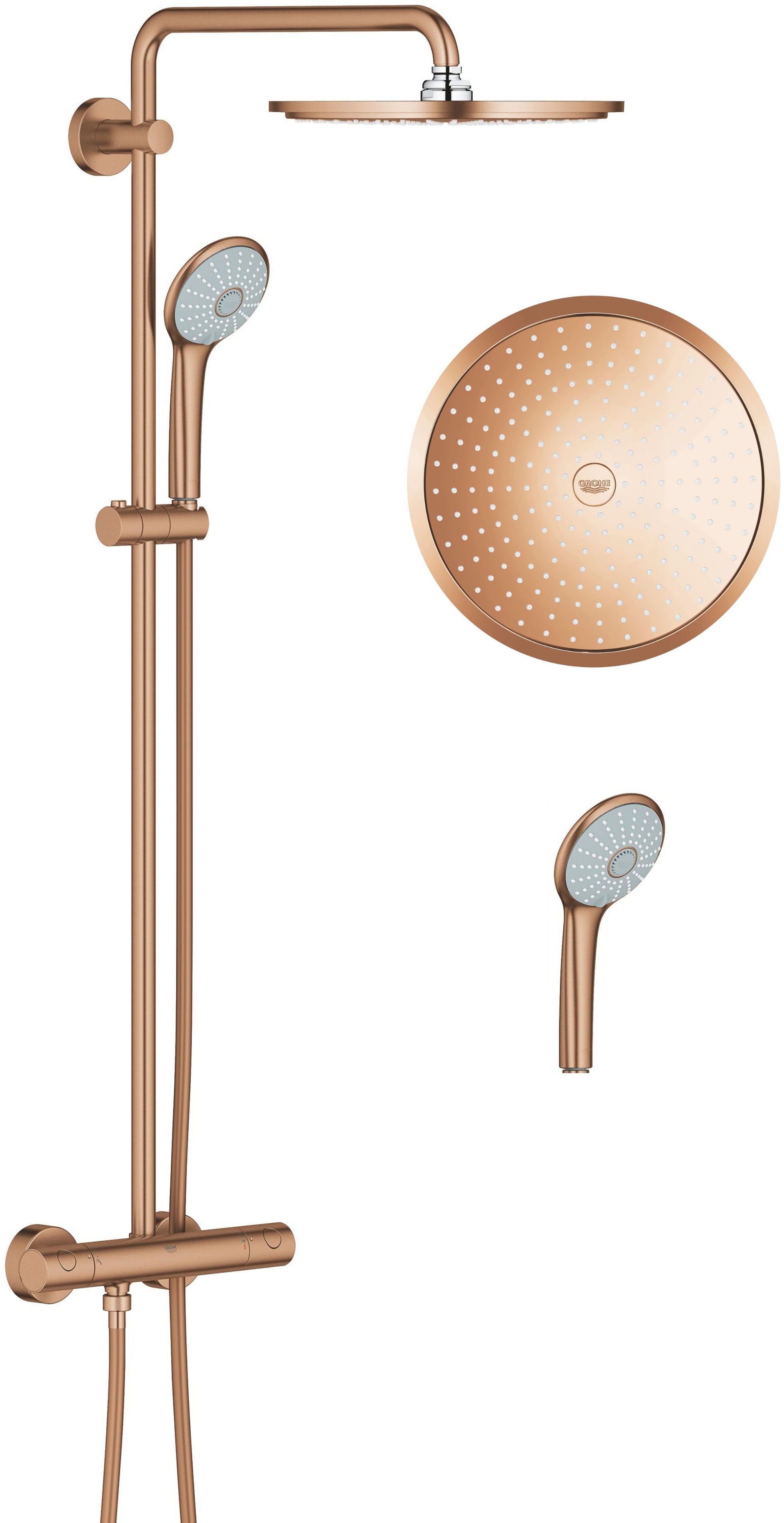 Grohe Euphoria zuhany készlet fal termosztáttal Igen Brushed Warm Sunset 26075DL0