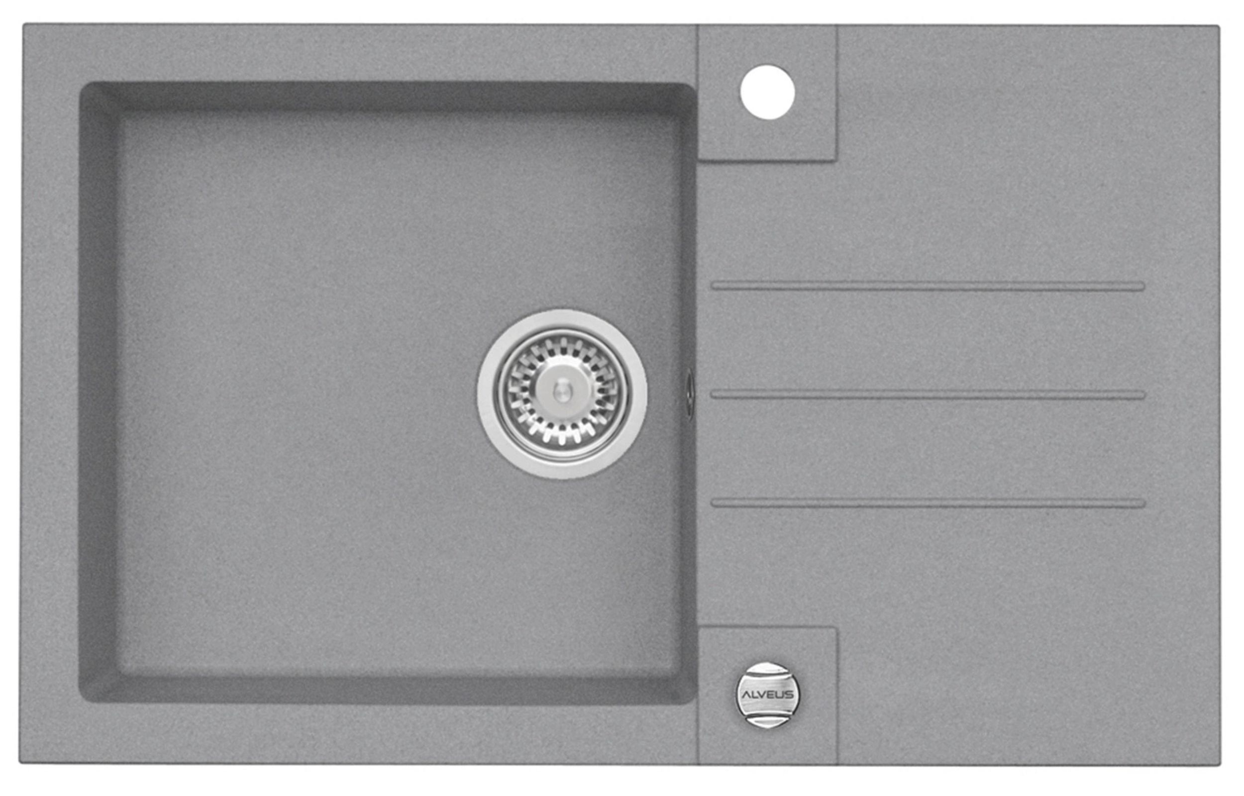 Alveus Rock gránit mosogató 78x48 cm szürke/grafit/onix 1203081