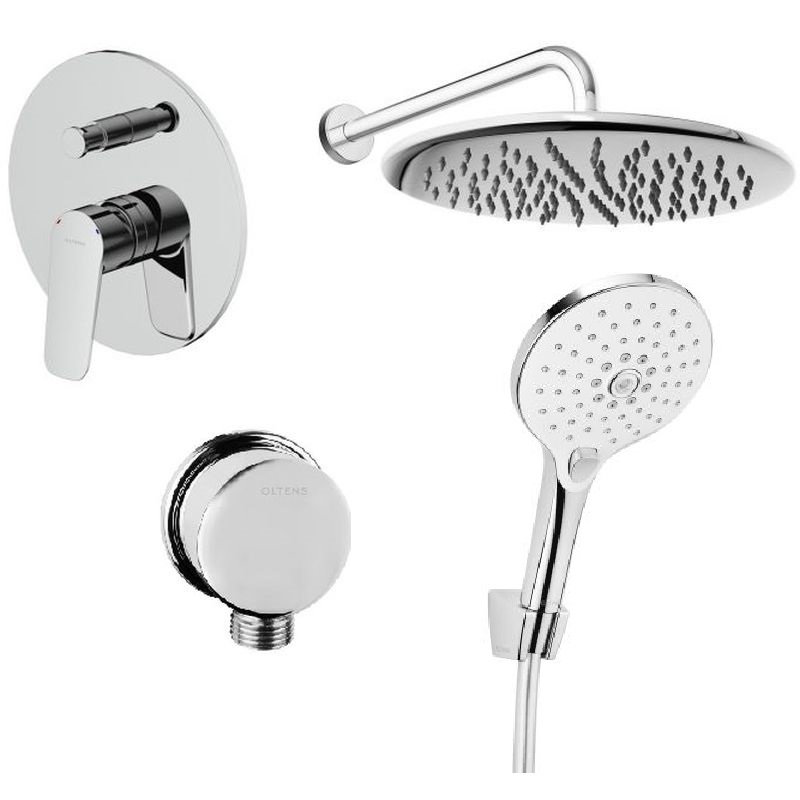 Készlet kád és zuhany csaptelep Oltens Vernal 34104100, fejzuhany Oltens Sondera 37002100, 37100110, 39400100, 39302100, 37200100, 37401100