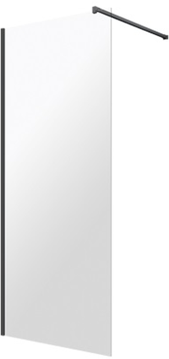 Omnires Marina zuhanyfal 80 cm fekete matt/átlátszó üveg DNR80XBLTR