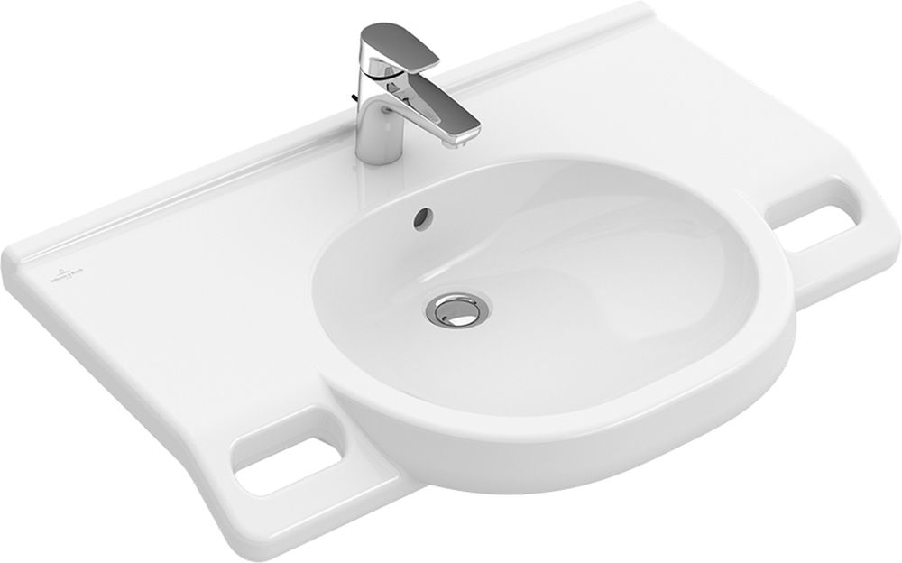 Villeroy & Boch O.Novo Vita mosdótál 80x55 cm klasszikus mozgássérülteknek fehér 41208001