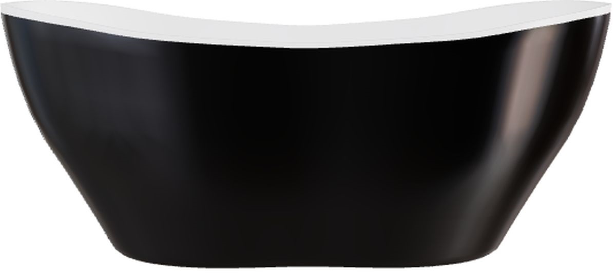 Besco Viya térben álló kád 158x70.5 cm ovális fehér-fekete-kétszínű #WMD-160-VBW