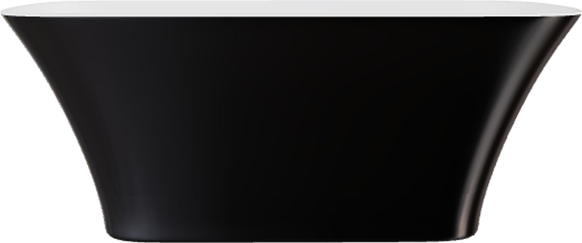 Besco Assos térben álló kád 159.4x70 cm ovális fehér-fekete-kétszínű #WMD-160-ABW