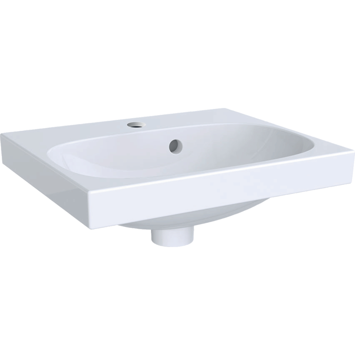 Geberit Acanto mosdótál 45x38 cm négyszögletes klasszikus-beépíthető-mosdótálak fehér 500.636.01.2