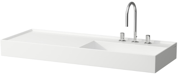 Laufen Kartell mosdótál 120x60 cm négyszögletes beépíthető fehér fényes H8133324001121