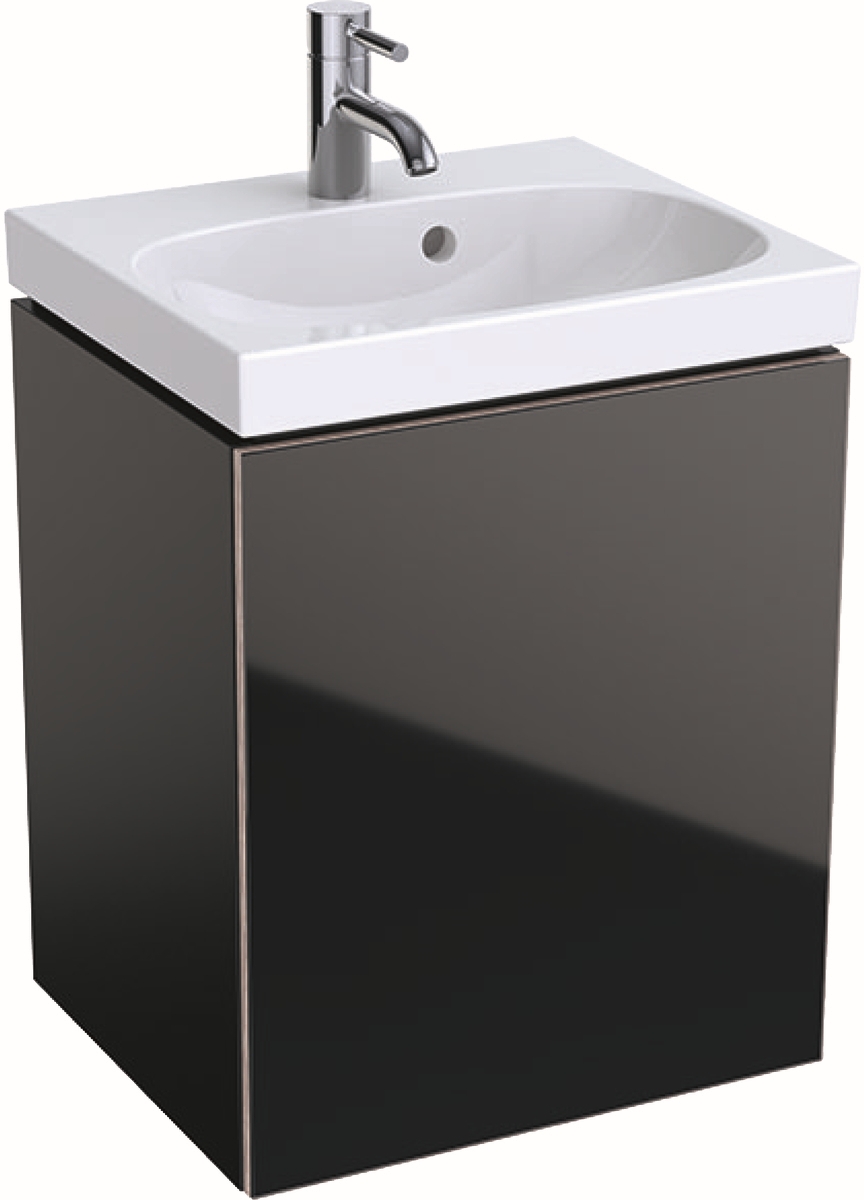 Geberit Acanto szekrény 44.5x37.5x53.5 cm Függesztett, mosdó alatti fekete 500.608.16.1