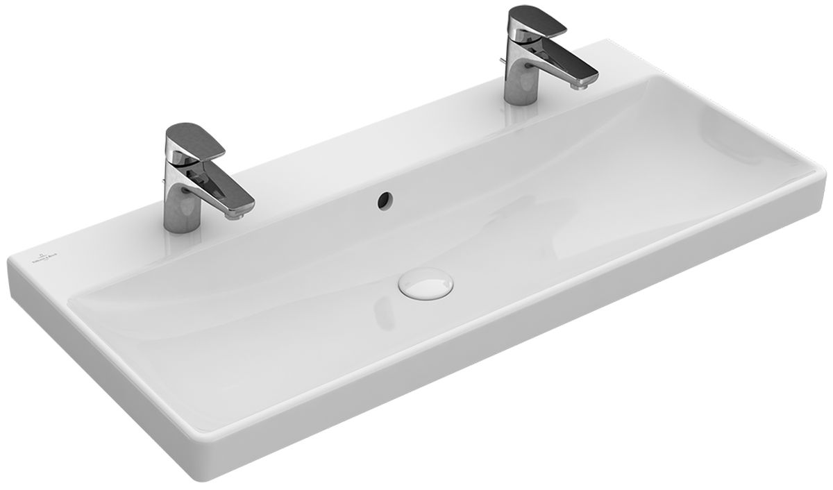Villeroy & Boch Avento mosdótál 100x47 cm négyszögletes klasszikus-beépíthető fehér 4156A4R1