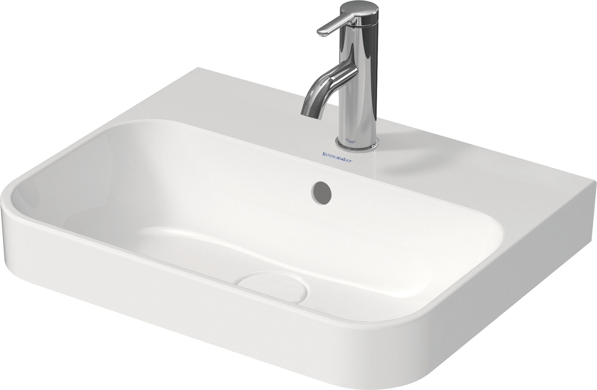 Duravit Happy D.2 mosdótál 50x40 cm négyszögletes mosdótálak fehér 2360500000