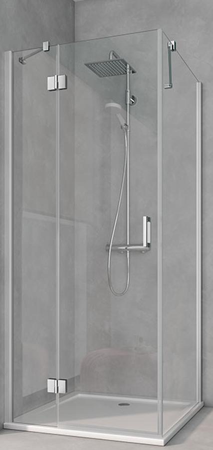 Kermi Osia zuhanyfal 100 cm ezüst fényes/átlátszó üveg OSTWD10020VPK