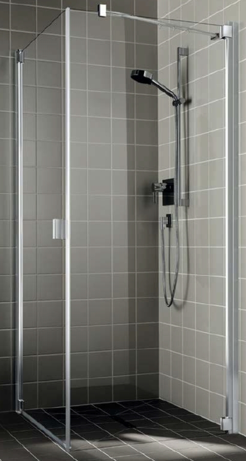 Kermi Raya zuhanyfal 90 cm ezüst fényes/átlátszó üveg RATOR09020VPK