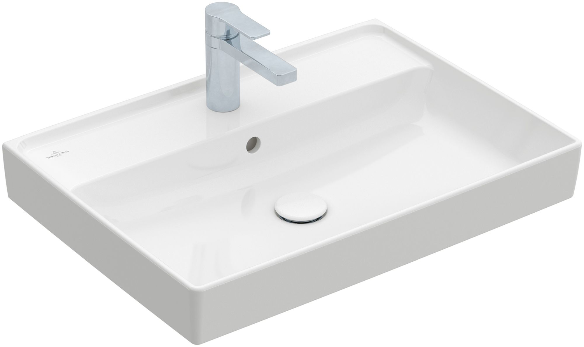 Villeroy & Boch Collaro mosdótál 65x47 cm négyszögletes klasszikus-beépíthető fehér 4A336601