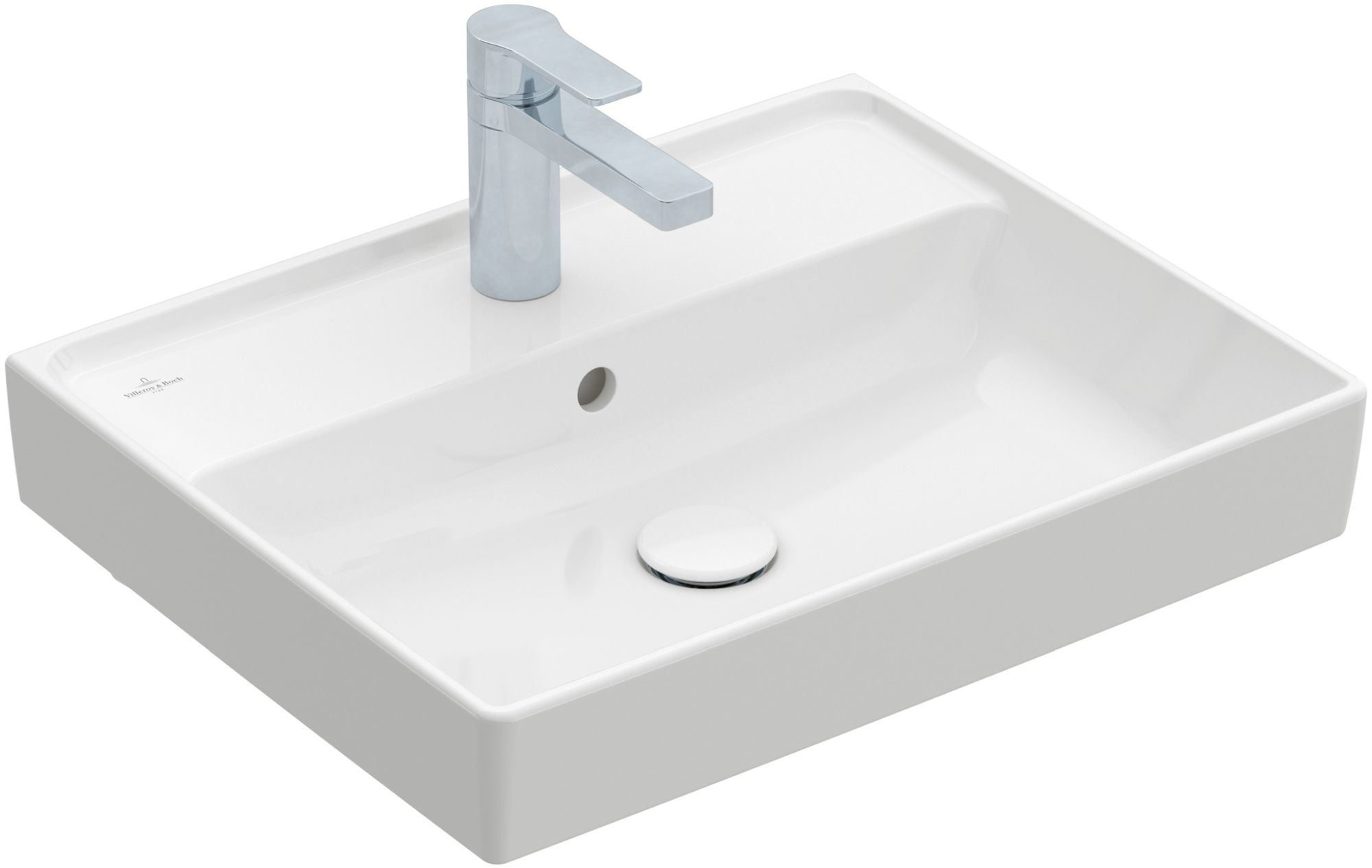 Villeroy & Boch Collaro mosdótál 55x44 cm négyszögletes klasszikus-beépíthető fehér 4A335501