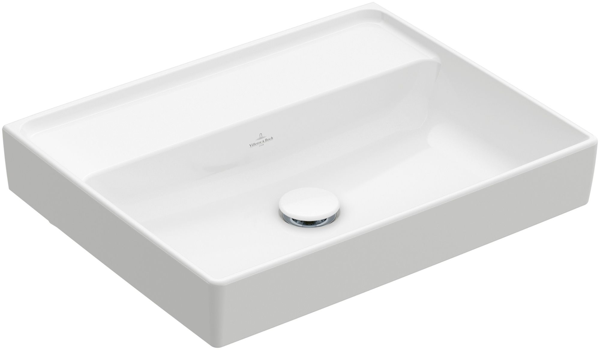 Villeroy & Boch Collaro mosdótál 55x44 cm négyszögletes klasszikus-beépíthető fehér 4A335801