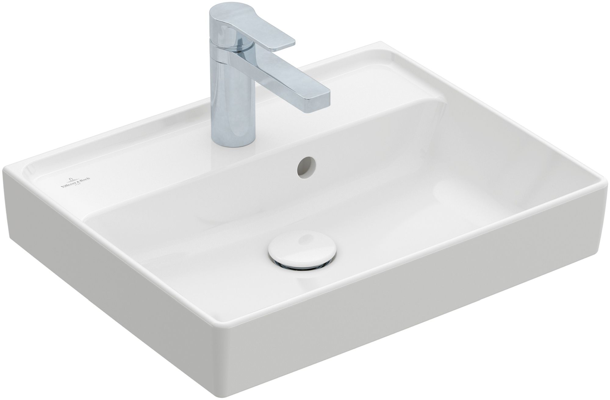 Villeroy & Boch Collaro mosdótál 50x40 cm négyszögletes klasszikus-beépíthető fehér 43345G01