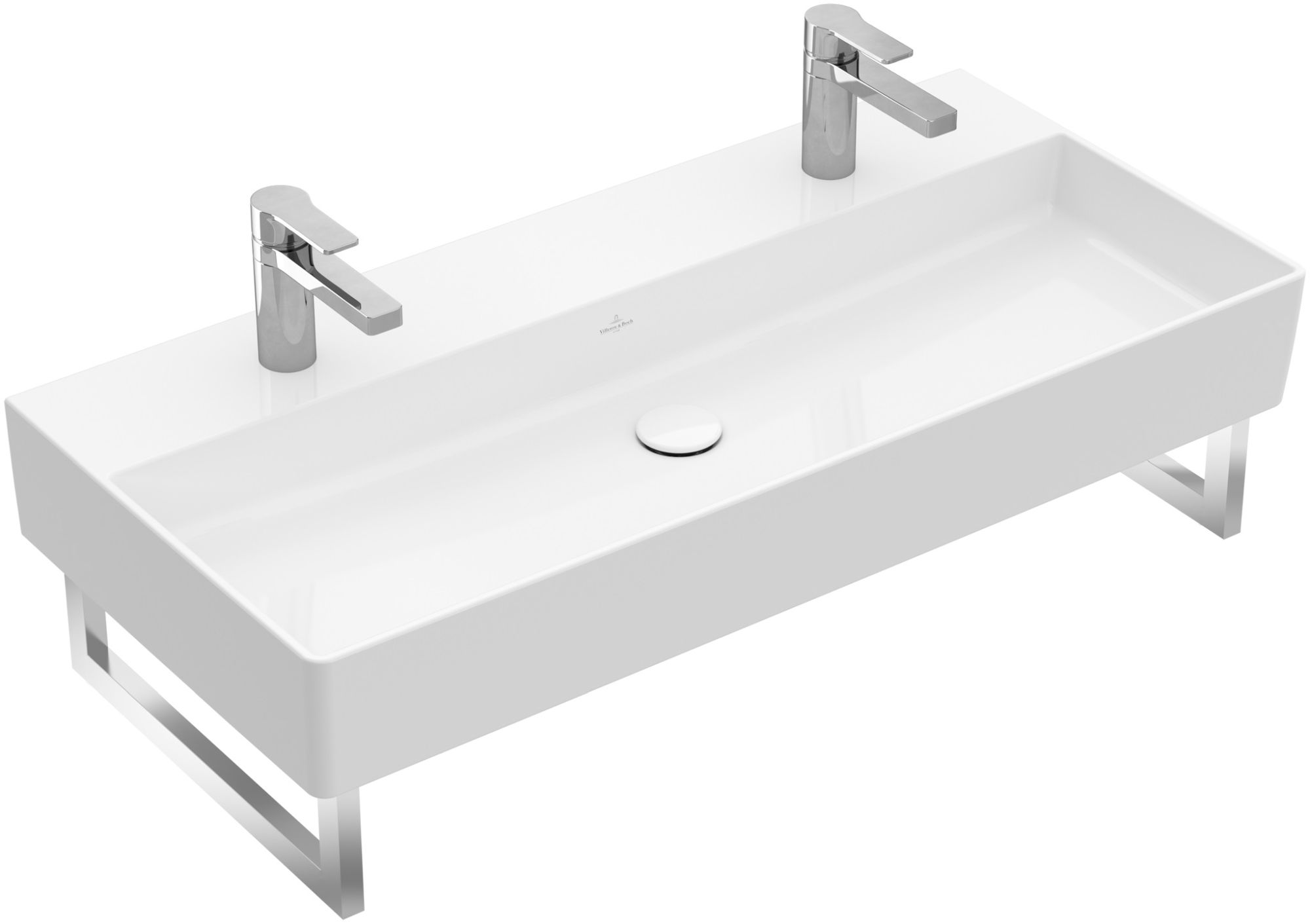 Villeroy & Boch Memento 2.0 mosdótál 100x47 cm négyszögletes klasszikus fehér 4A22A101