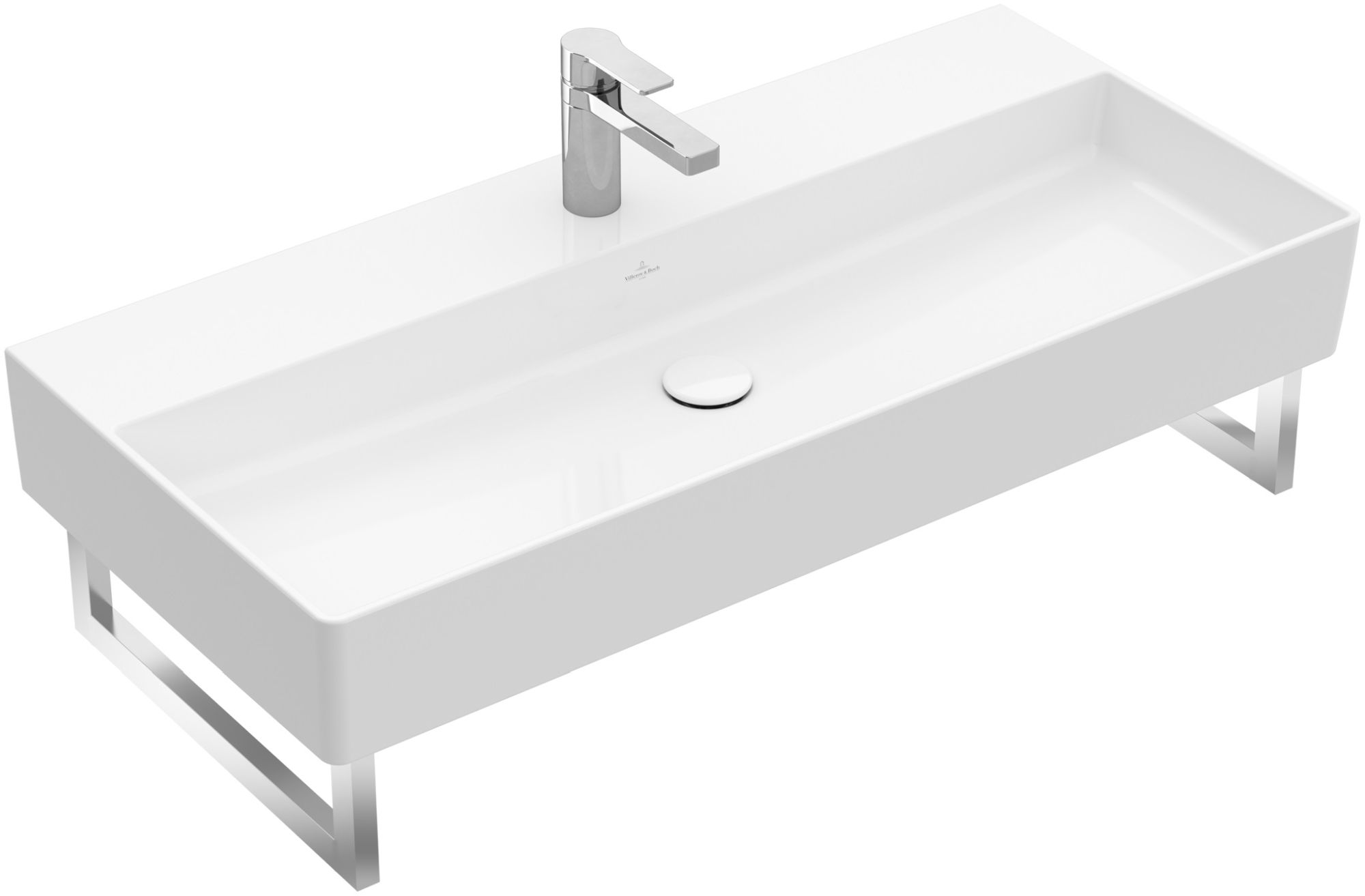 Villeroy & Boch Memento 2.0 mosdótál 100x47 cm négyszögletes klasszikus fehér 4A22A501