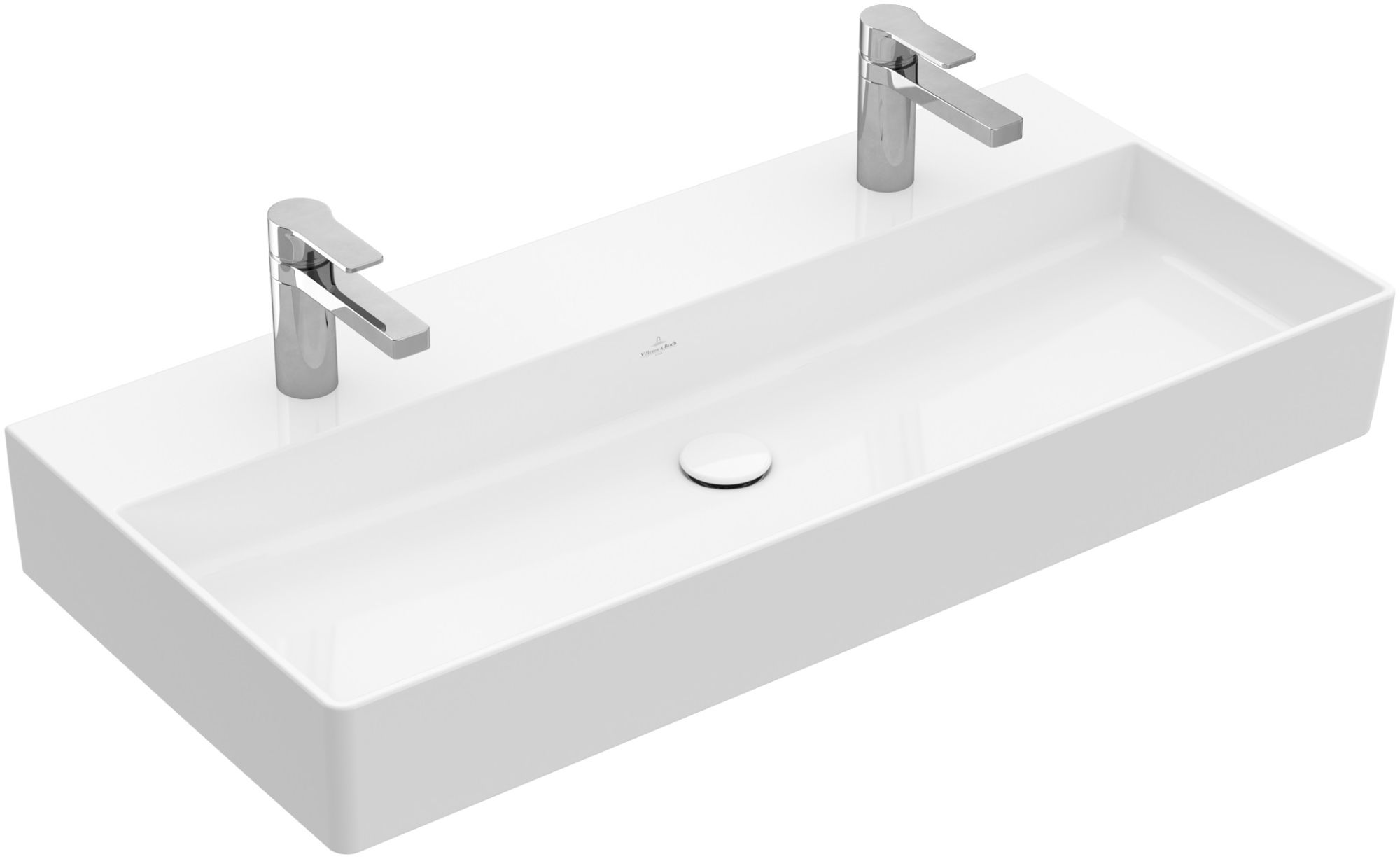 Villeroy & Boch Memento 2.0 mosdótál 100x47 cm négyszögletes klasszikus-beépíthető fehér 4A221L01