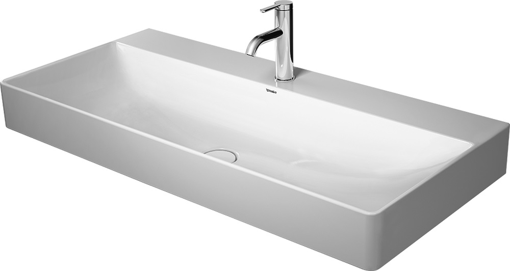 Duravit DuraSquare mosdótál 100x47 cm négyszögletes beépíthető fehér 2353100070