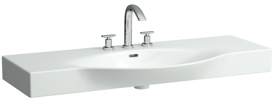 Laufen Palace mosdótál 120x51 cm négyszögletes klasszikus-beépíthető fehér fényes H8117040001041
