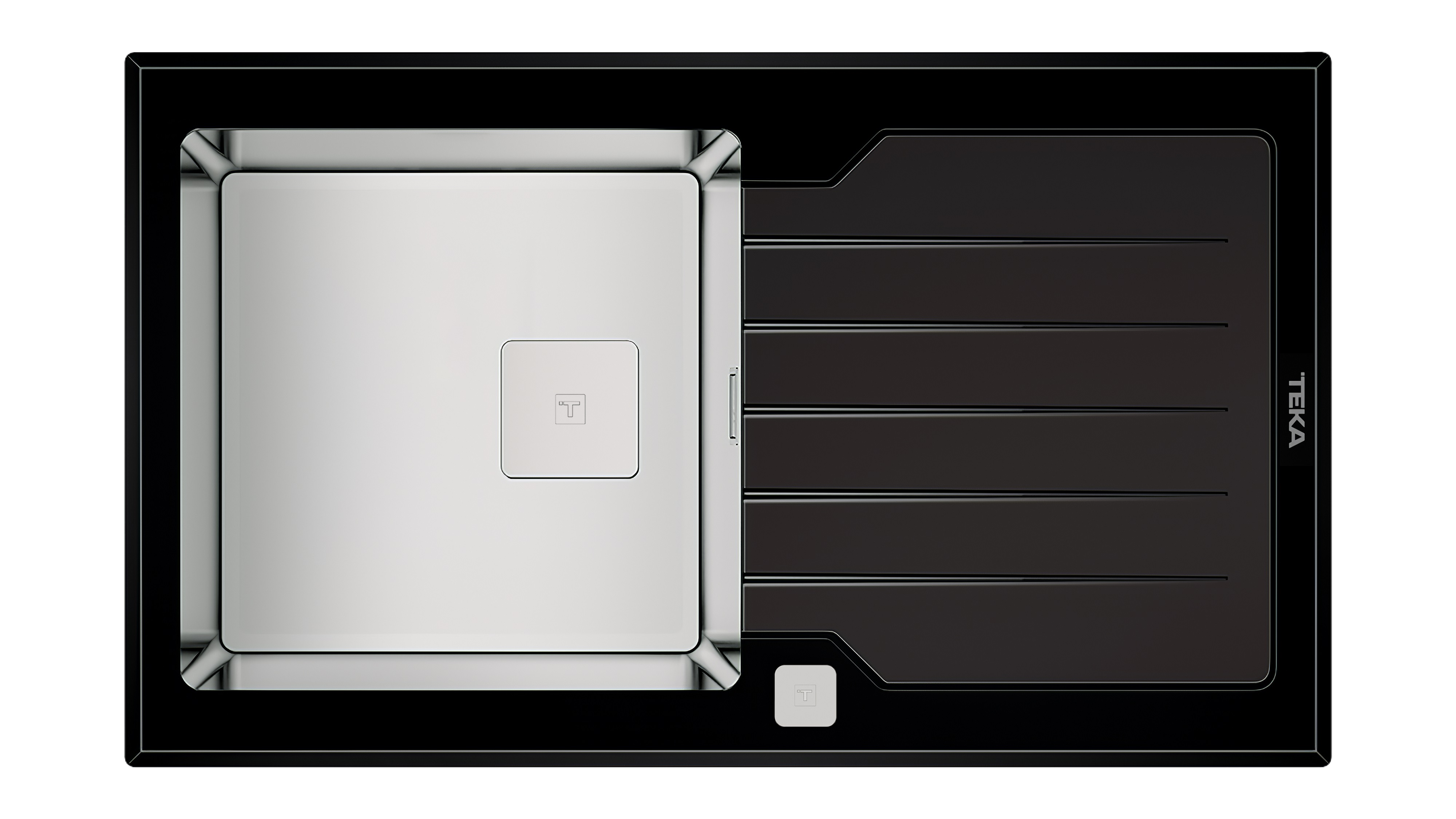 Teka Diamond acél mosogató 86x51 cm fekete 115100011