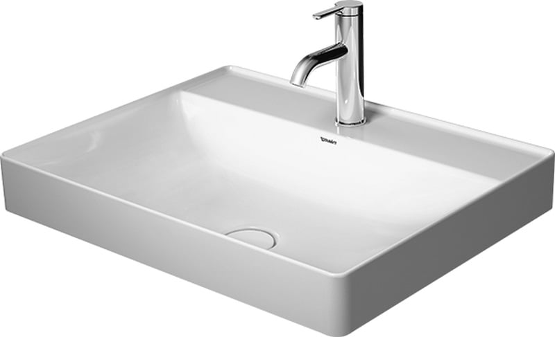 Duravit DuraSquare mosdótál 60x47 cm négyszögletes mosdótálak fehér 23546000411