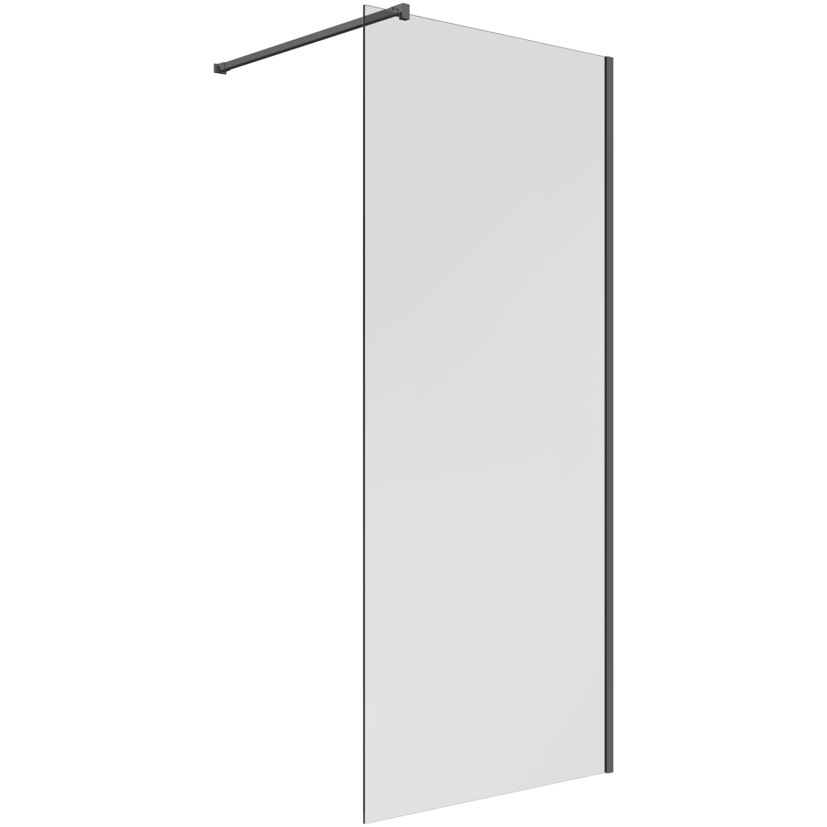 Oltens Bo zuhanyfal 80 cm fekete matt/átlátszó üveg 22000300