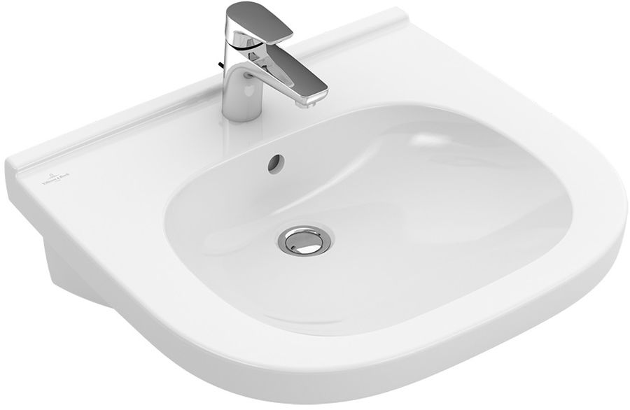 Villeroy & Boch O.Novo Vita mosdótál 61x55 cm félkör alakú klasszikus mozgássérülteknek fehér 41196001