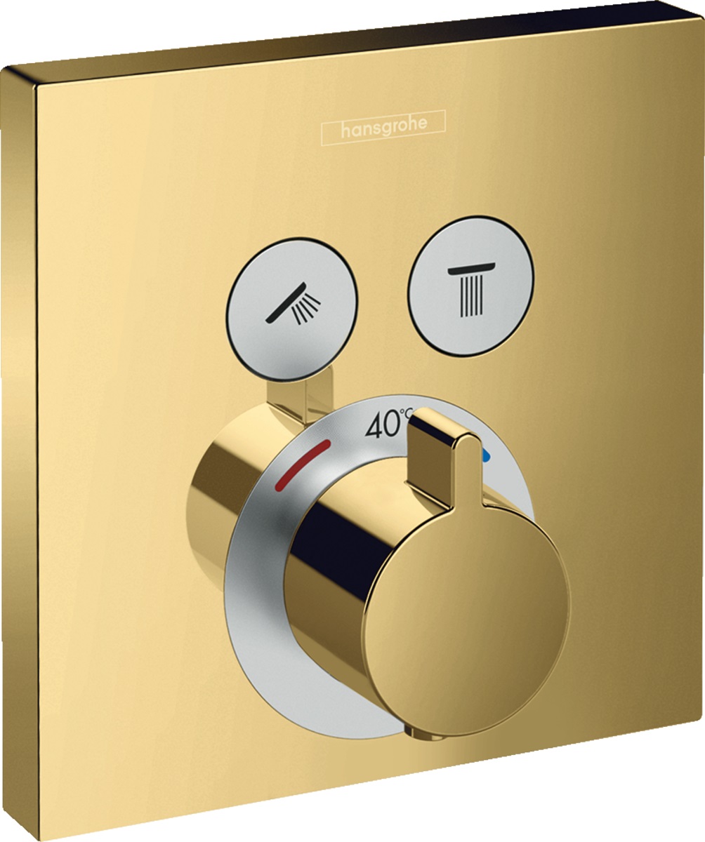 Hansgrohe ShowerSelect kád és zuhany csaptelep süllyesztett z termosztáttal arany 15763990