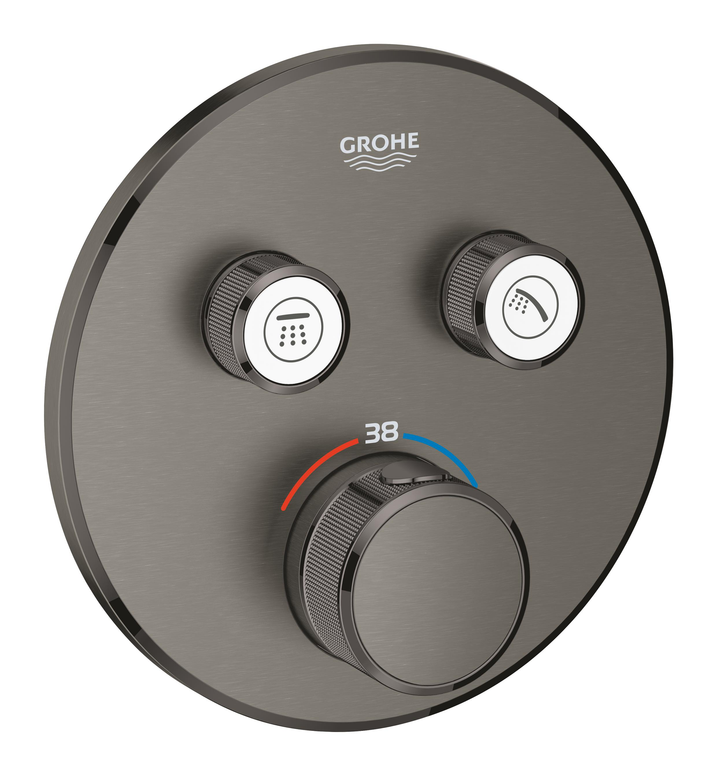Grohe Grohtherm SmartControl kád és zuhany csaptelep süllyesztett z termosztáttal Brushed Hard Graphite 29119AL0