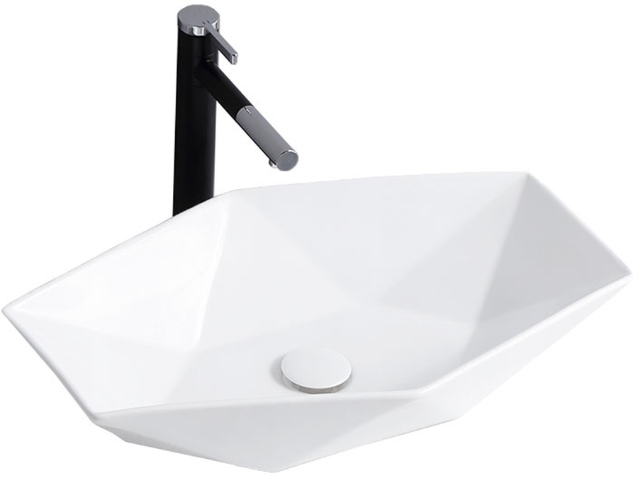 Rea Vegas mosdótál 57x37 cm mosdótálak fehér REA-U6643