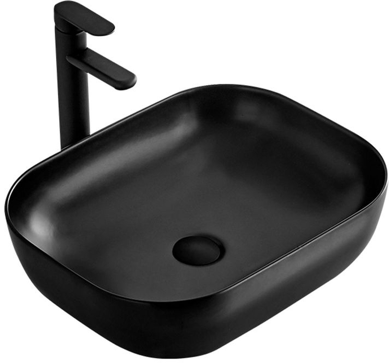 Rea Belinda Slim mosdótál 46x33 cm négyszögletes mosdótálak fekete REA-U8470