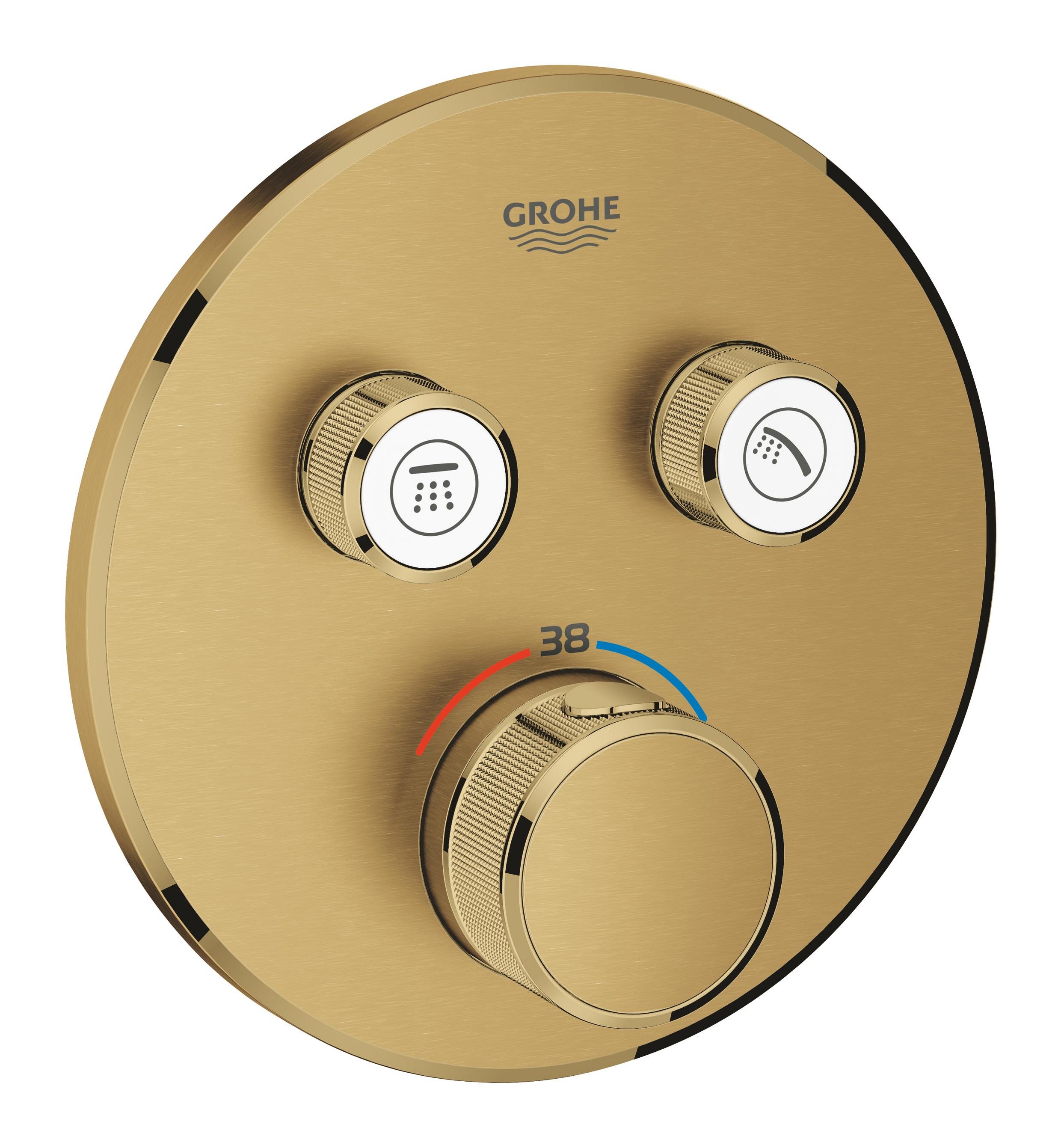 Grohe Grohtherm SmartControl kád és zuhany csaptelep süllyesztett z termosztáttal Brushed Cool Sunrise 29119GN0