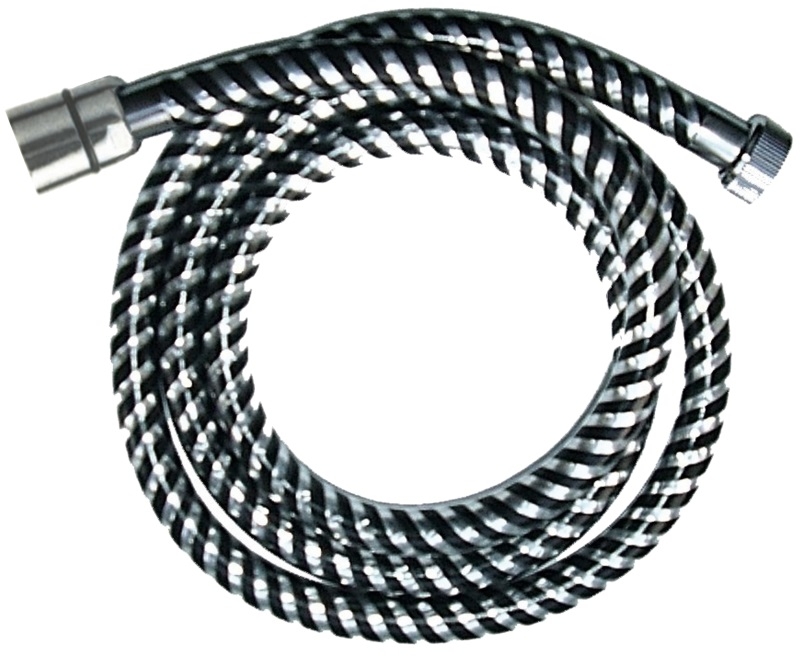 Invena Biflex zuhanycső 150 cm króm-fekete AW-30-J04