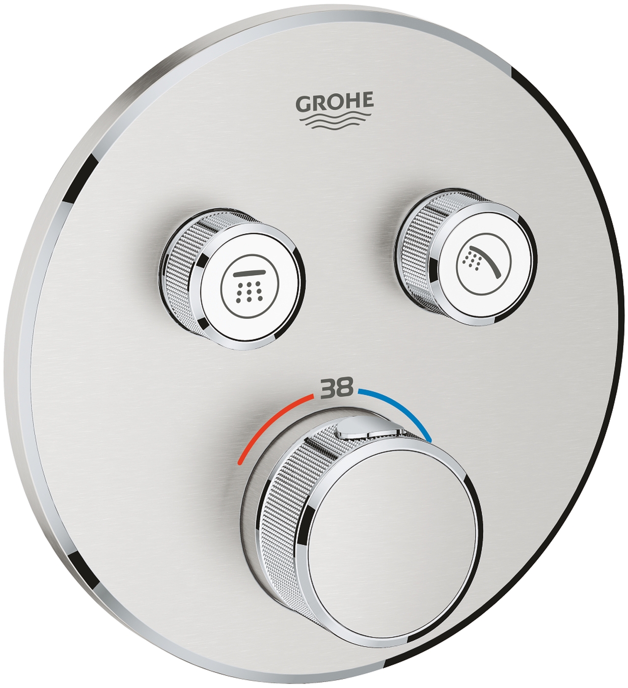 Grohe Grohtherm SmartControl kád és zuhany csaptelep süllyesztett igen SuperSteel 29119DC0