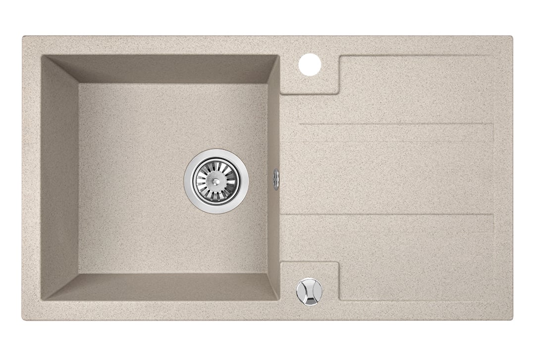 Laveo Barbados gránit mosogató 76x44 cm bézs SBB411T