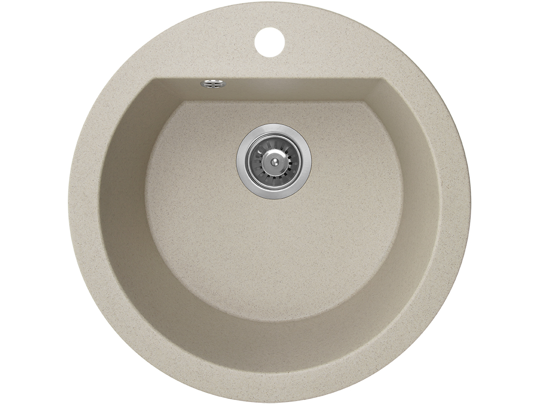 Laveo Dafne gránit mosogató 51x51 cm bézs SBD480T