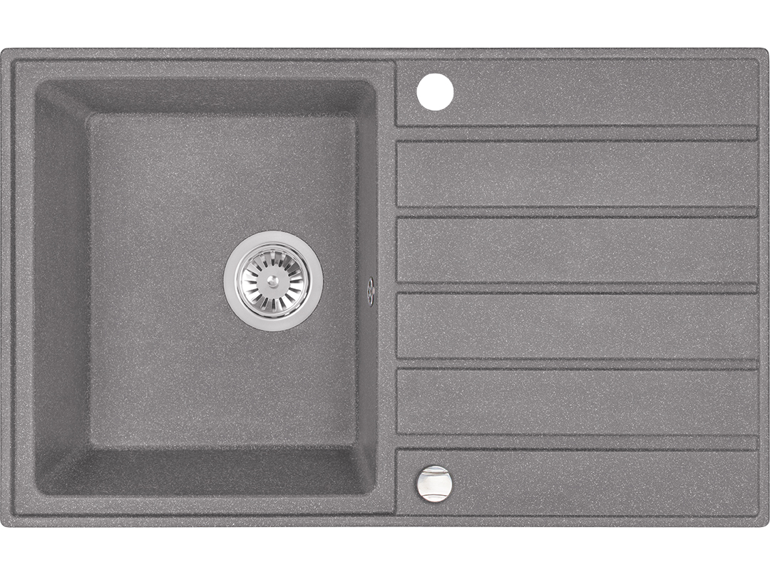 Laveo Margarita gránit mosogató 79x49 cm szürke/grafit/onix SBM511T