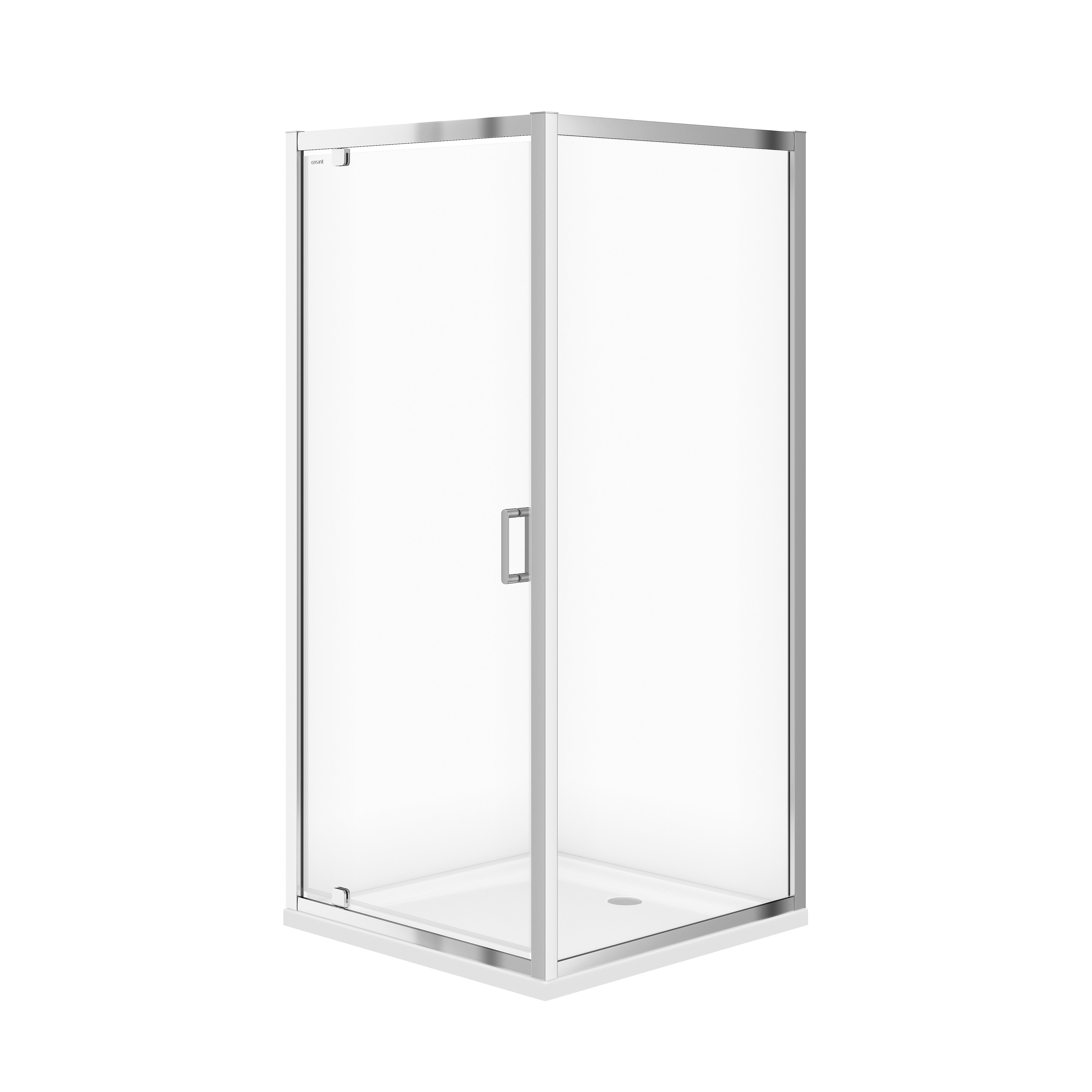 Cersanit Arteco zuhanykabin zuhanytállal 90x90 cm négyzet króm fényes/átlátszó üveg S601-116