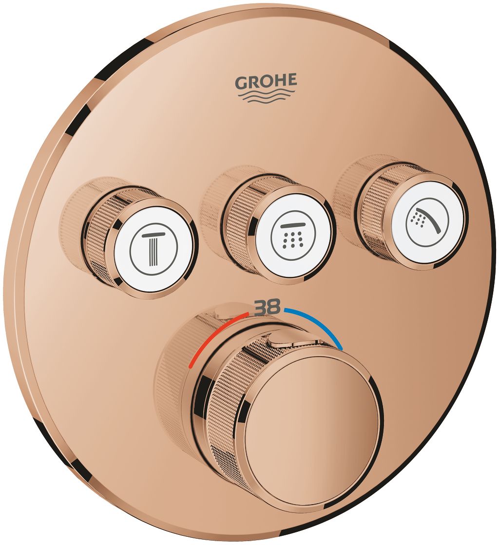 Grohe Grohtherm SmartControl kád és zuhany csaptelep süllyesztett igen Warm Sunset 29121DA0