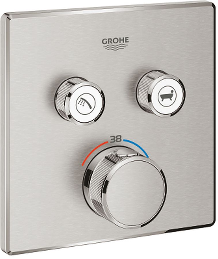 Grohe Grohtherm SmartControl kád és zuhany csaptelep süllyesztett igen SuperSteel 29124DC0